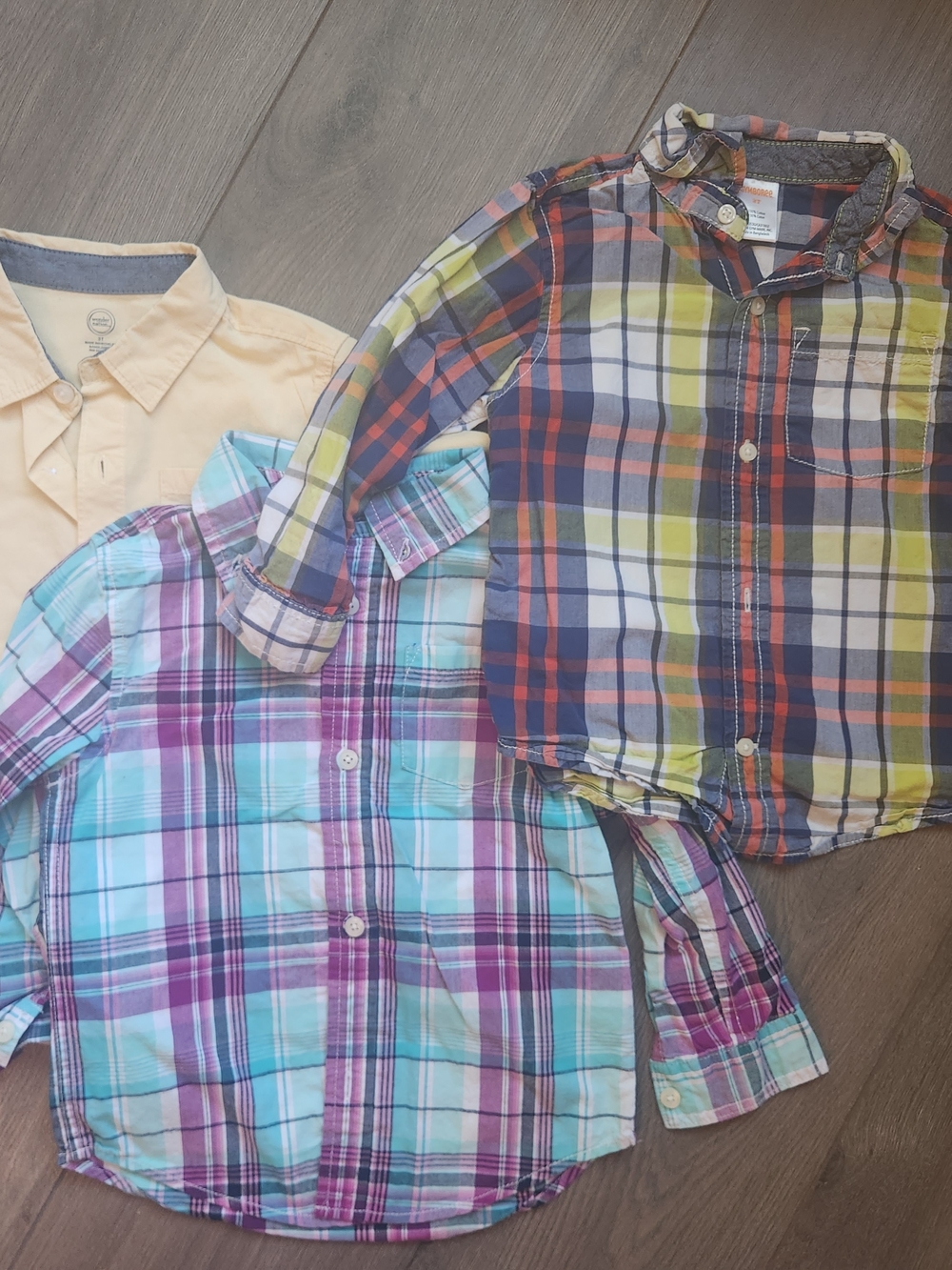 Bundle of Boys' Plaid Button-Down Shirts 3T